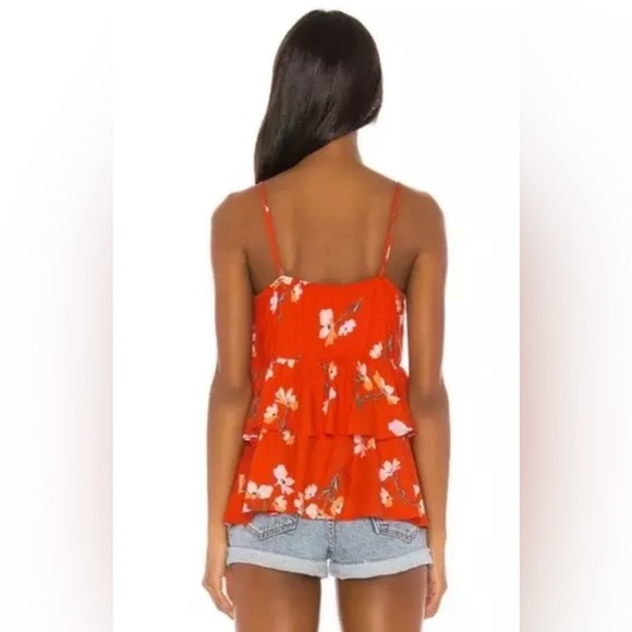 Jack Wills JACK by BB Dakota Siesta Time Floral Tank Top in Fiesta Red Large - Picture 2 of 11